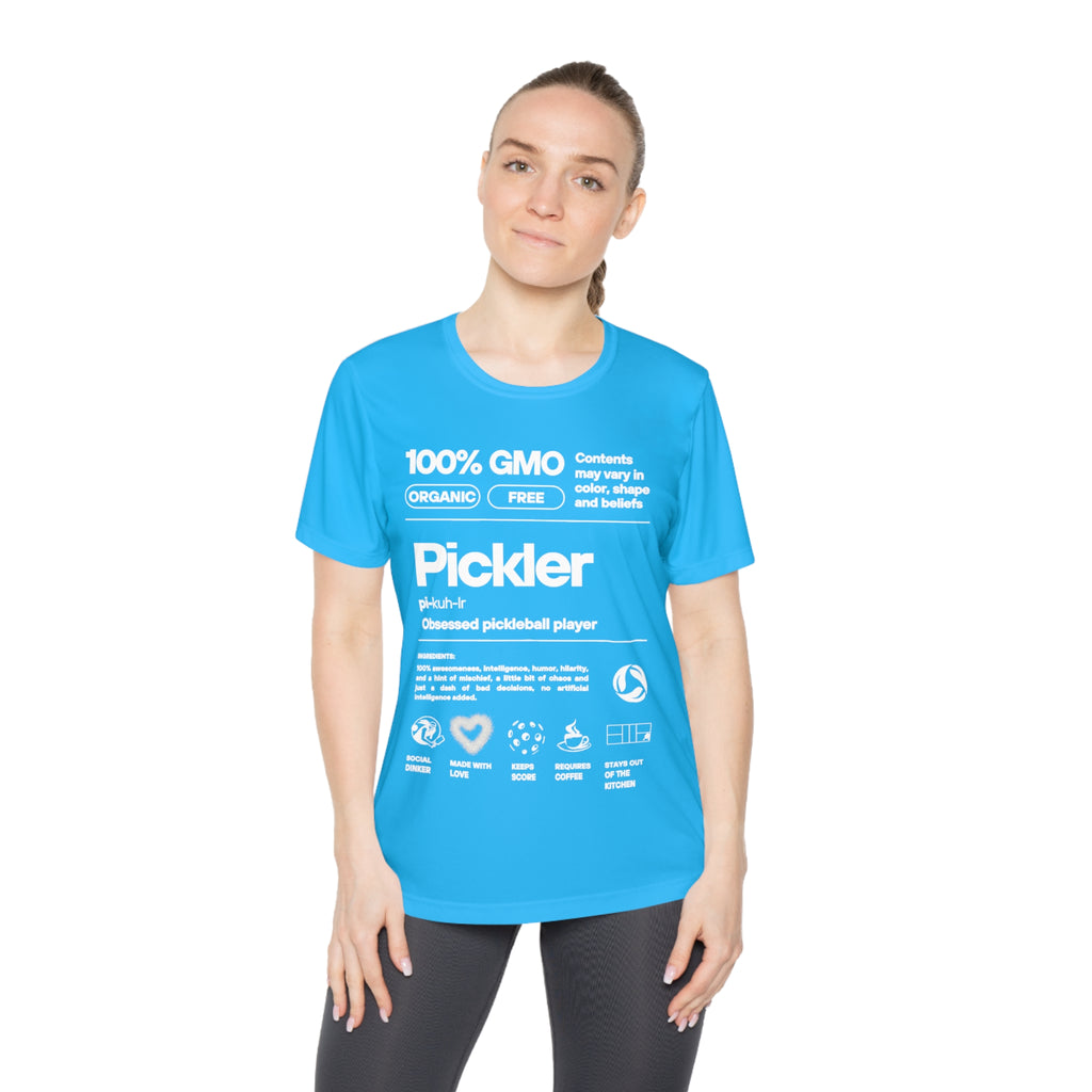 Women's Pickler Funny Definitions Tee | Moisture Wicking Performance T-Shirt | Lightweight Activewear | Gift for Players