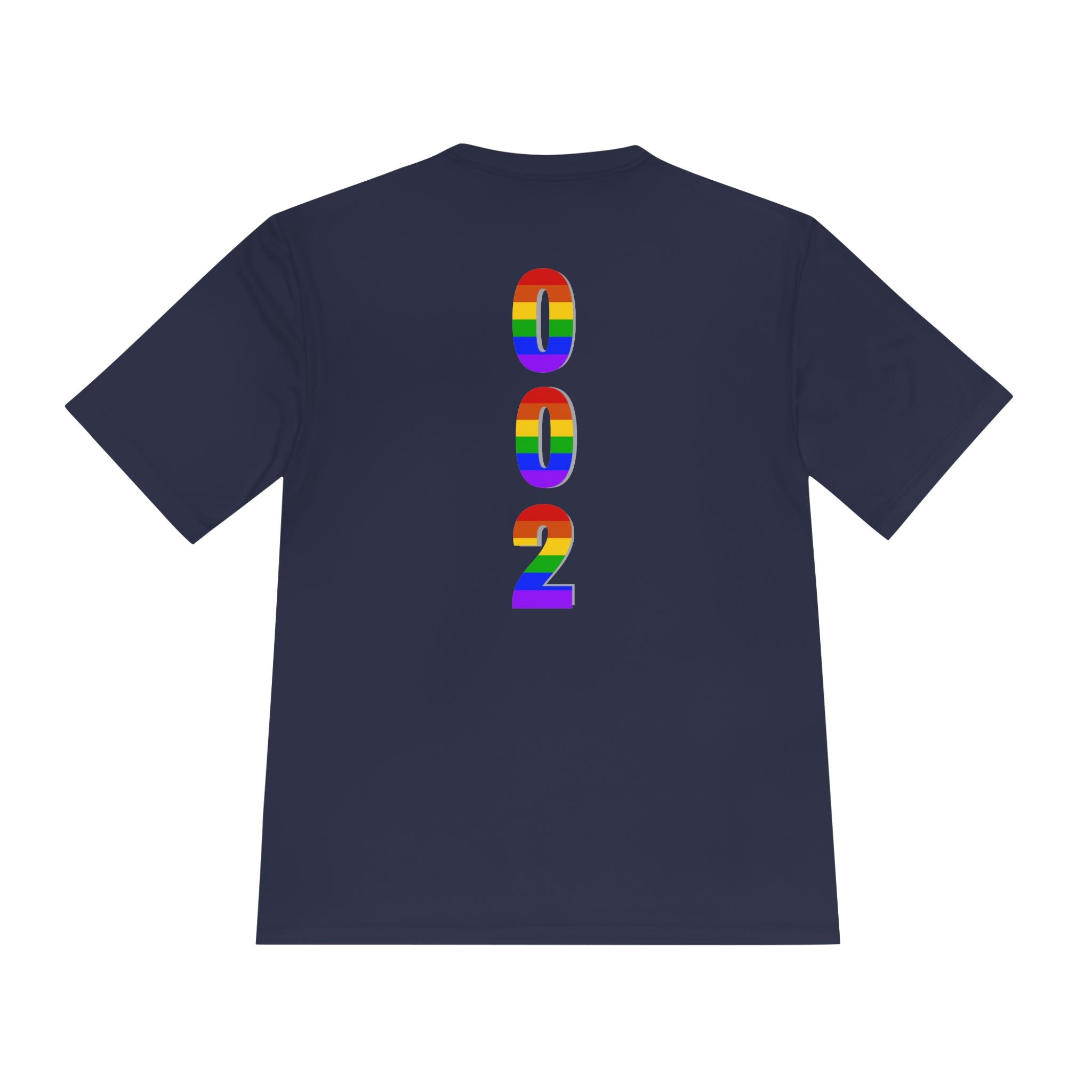 002 Rainbow Pickleball Pride T-Shirt  | Moisture Wicking Performance Tee | LGBTQ2 Edition | Gift for Men & Women