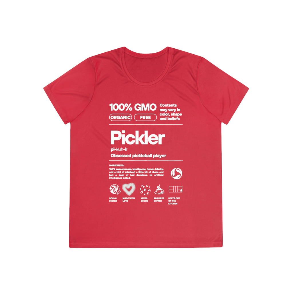 Women's Pickler Funny Definitions Tee | Moisture Wicking Performance T-Shirt | Lightweight Activewear | Gift for Players
