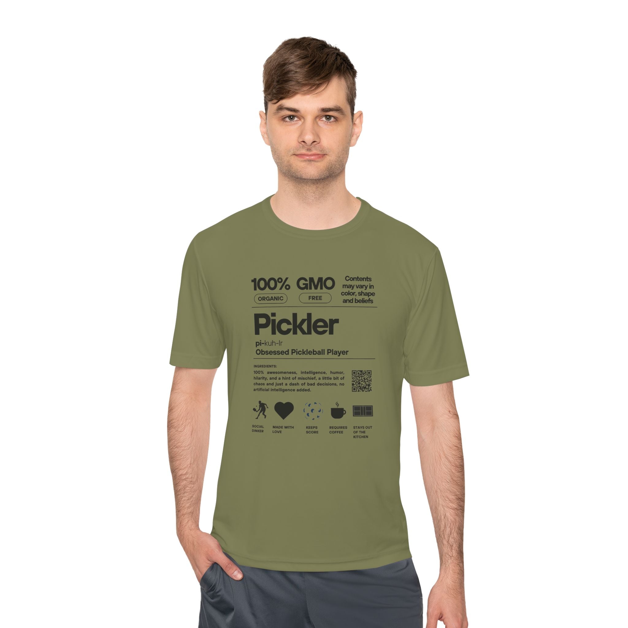 Moisture Wicking Performance Pickleball Tee | Pickler Funny Definitions | Relaxed Fit T-Shirt | Lightweight Activewear