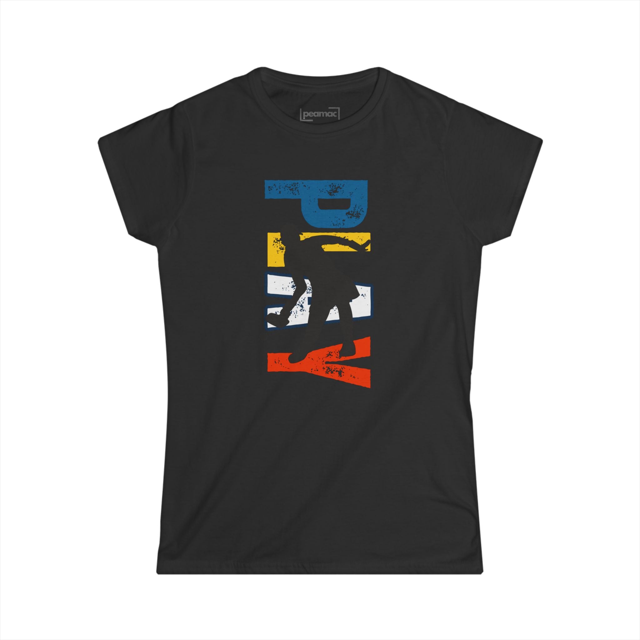 Women's Dynamic Pickleball Action Tee | Semi-fitted Soft & Comfy Cotton T-shirt | Gift for Player