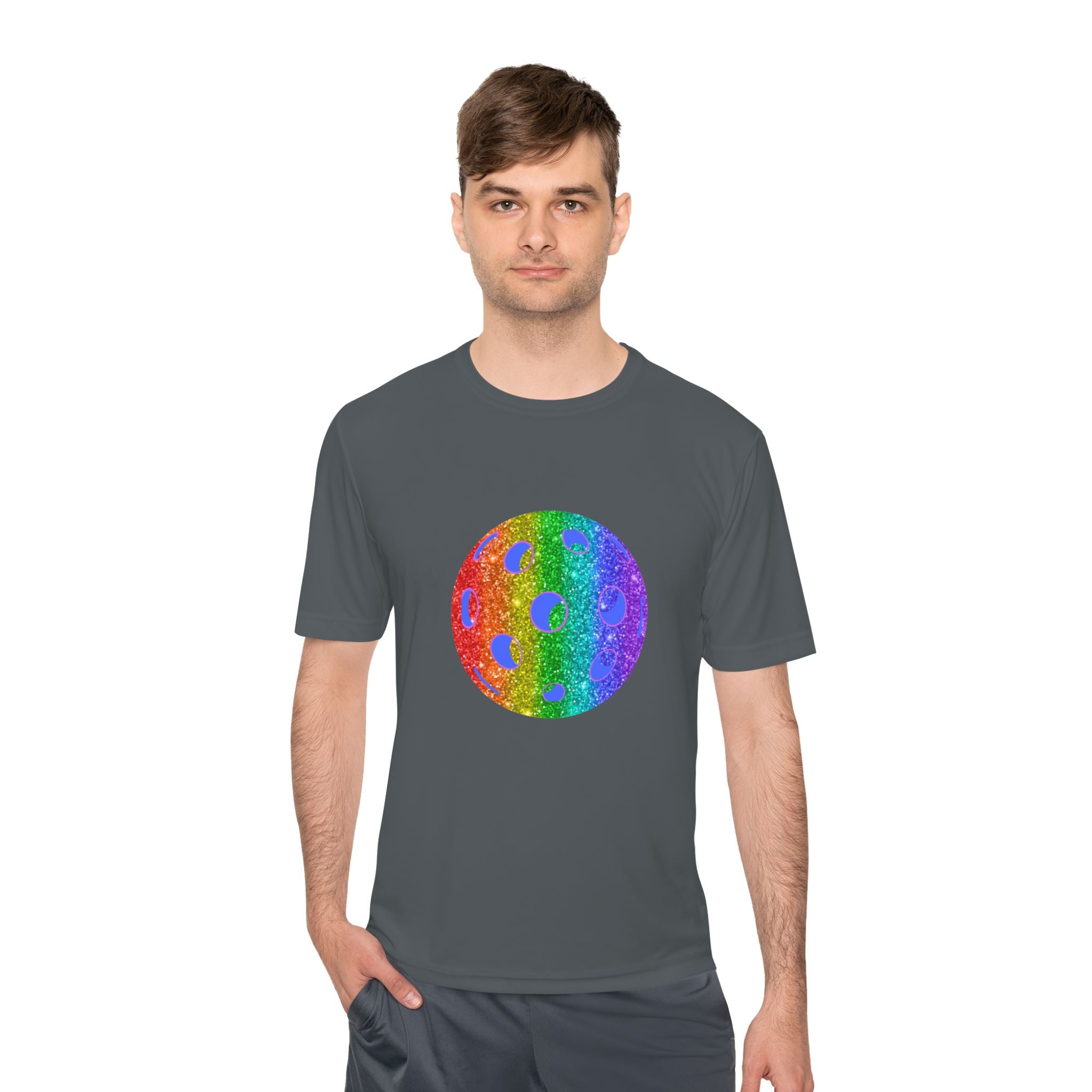 Sparkle Loud and Proud Moisture Wicking Pride T-shirt | Pickleball Tee for Men & Women | Gift for the LGBTQ2 Community
