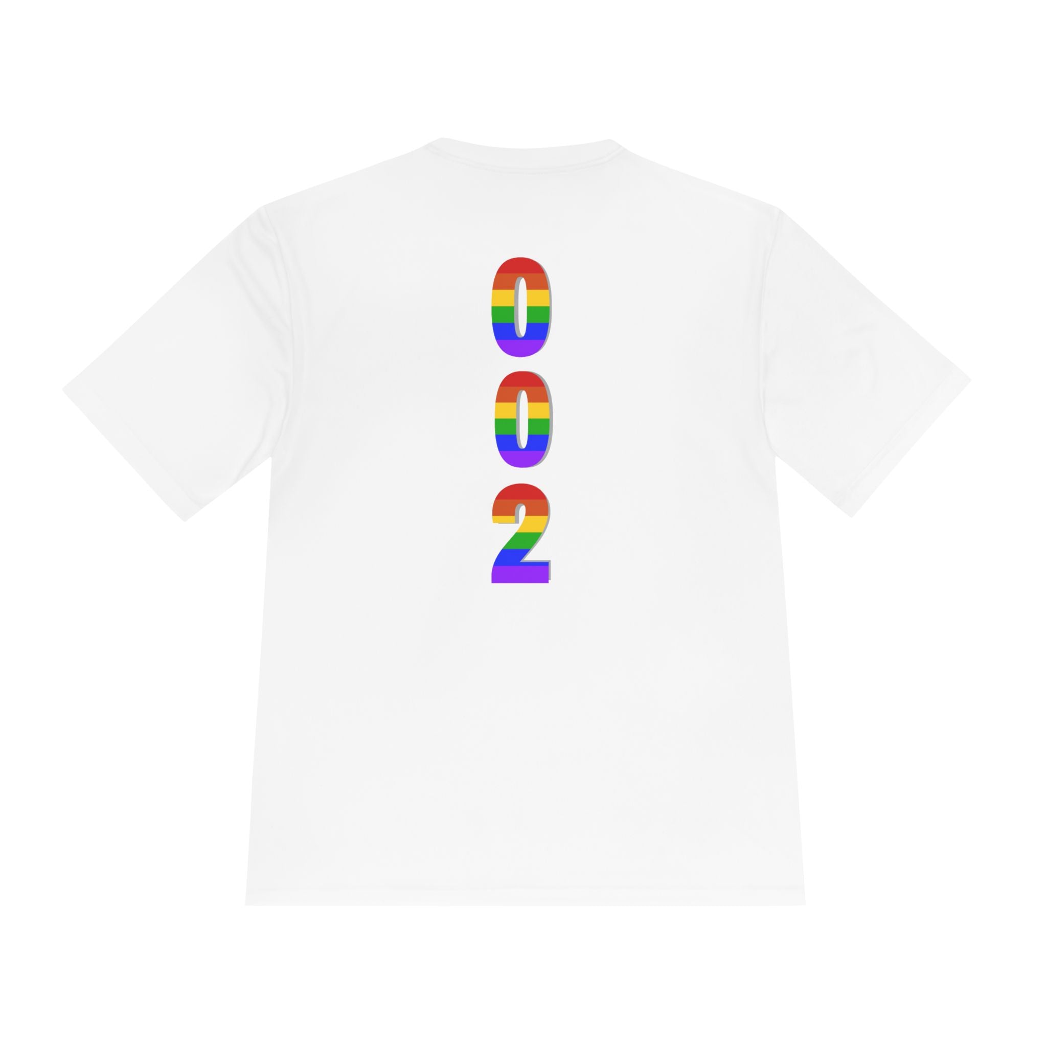 002 Rainbow Pickleball Pride T-Shirt  | Moisture Wicking Performance Tee | LGBTQ2 Edition | Gift for Men & Women
