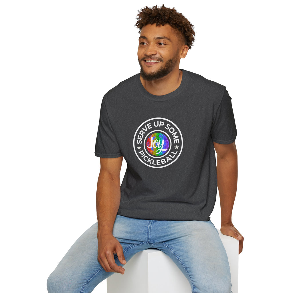 Serve Up Some Pickleball Joy Unisex Softstyle T-Shirt Peamac Tees LGBTQ2 Boutique