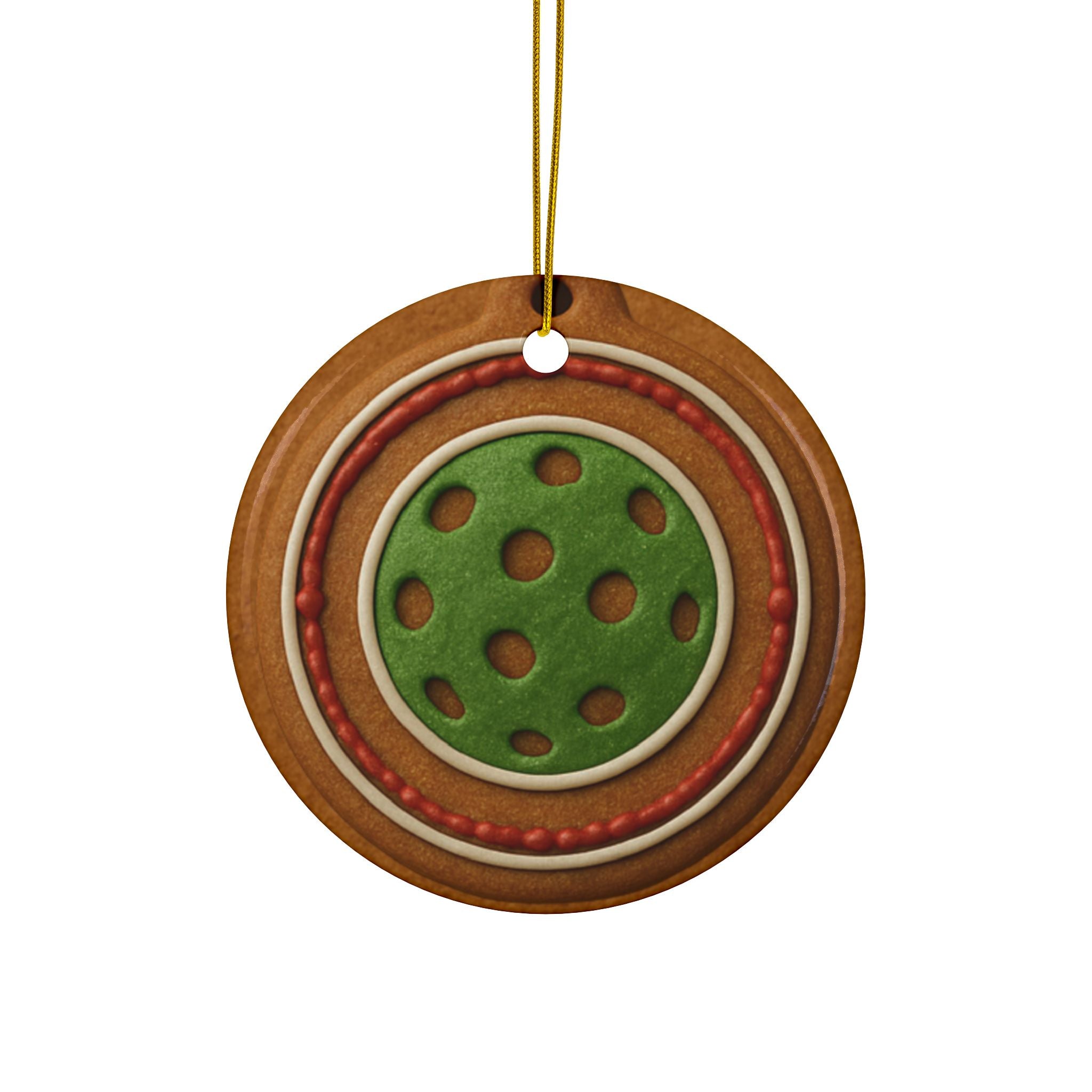 Pickleball Christmas Ornaments | Decorative Gingerbread Style | Festive Holiday Decor | Gift for Pickler Friends & Family
