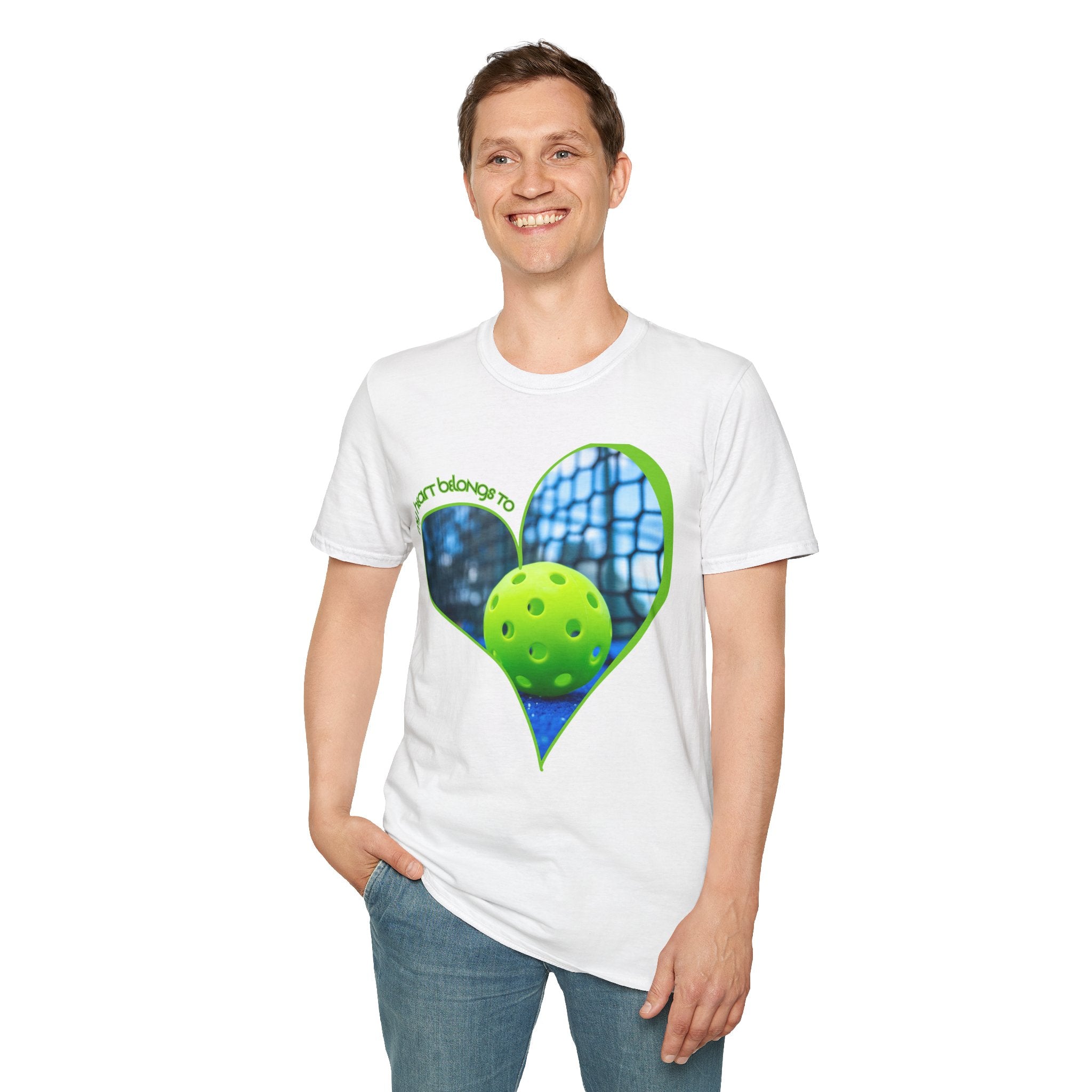 Relaxed Fit, Moisture Wicking Performance Tee | My Heart Belongs To Pickleball | Unisex T-Shirt, Lightweight Activewear
