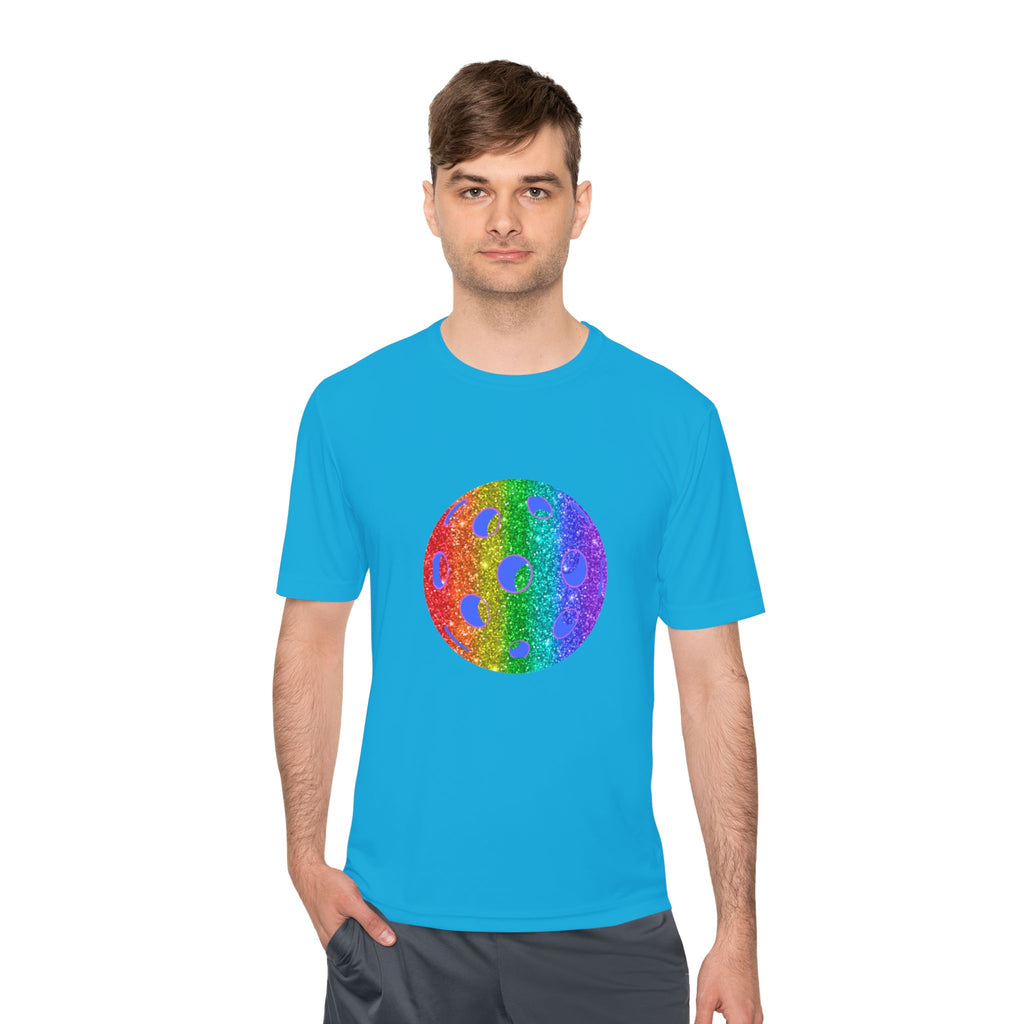 Sparkle Loud and Proud Moisture Wicking Pride T-shirt | Pickleball Tee for Men & Women | Gift for the LGBTQ2 Community