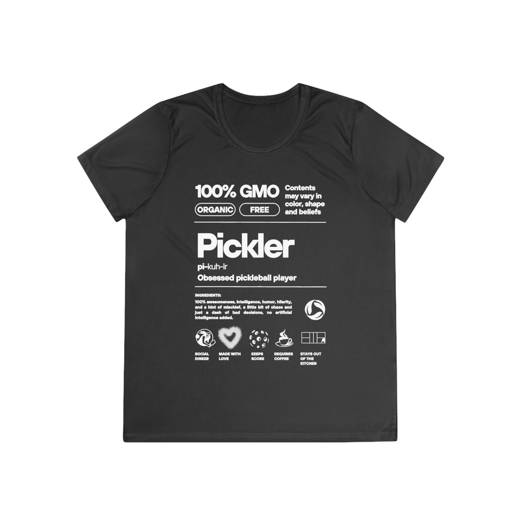 Women's Pickler Funny Definitions Tee | Moisture Wicking Performance T-Shirt | Lightweight Activewear | Gift for Players