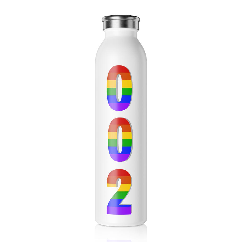 Stainless Steel 002 Pickleball Pride Hydration Bottle | BPA-Free, Leak-Proof, 20oz Sports Bottle | LGBTQ2 | Player Gift