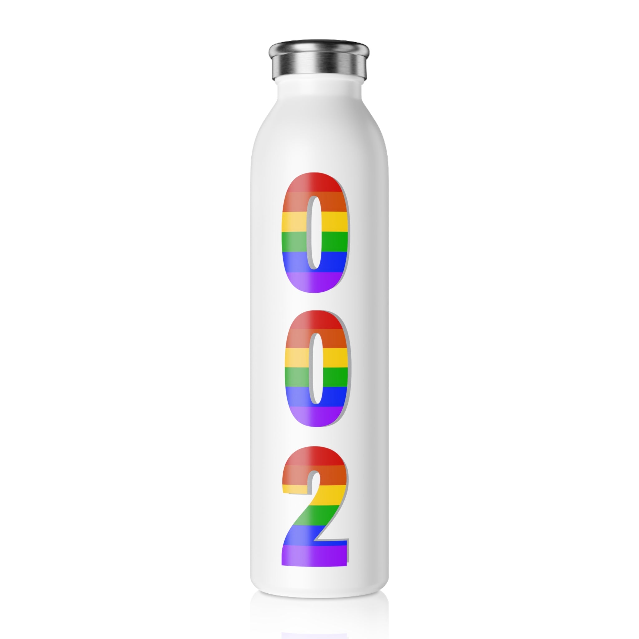 Stainless Steel 002 Pickleball Pride Hydration Bottle | BPA-Free, Leak-Proof, 20oz Sports Bottle | LGBTQ2 | Player Gift