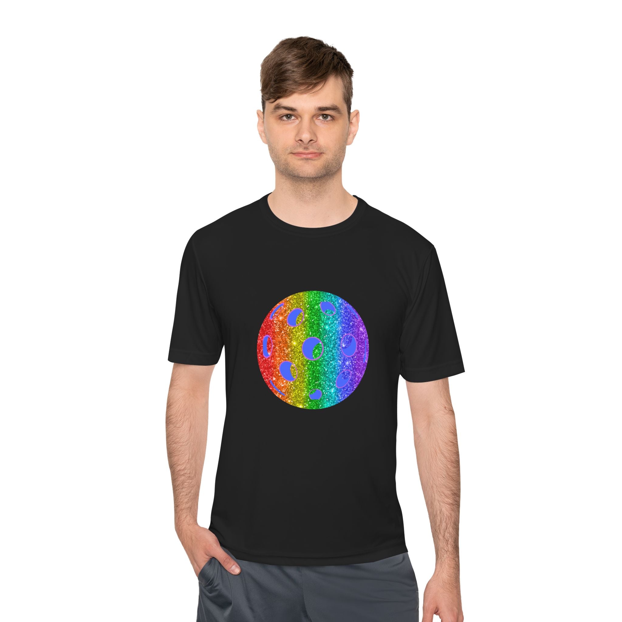 Sparkle Loud and Proud Moisture Wicking Pride T-shirt | Pickleball Tee for Men & Women | Gift for the LGBTQ2 Community