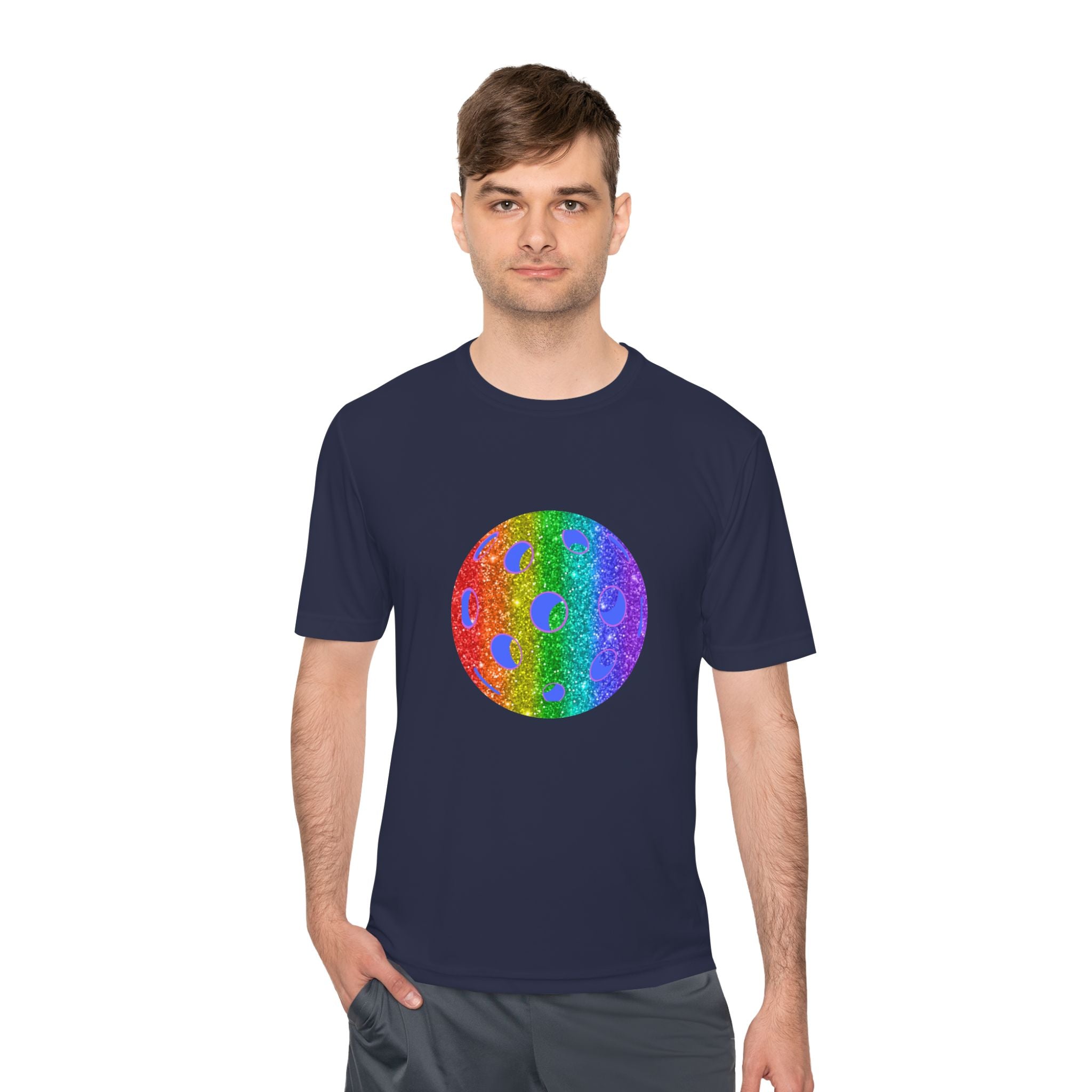 Sparkle Loud and Proud Moisture Wicking Pride T-shirt | Pickleball Tee for Men & Women | Gift for the LGBTQ2 Community
