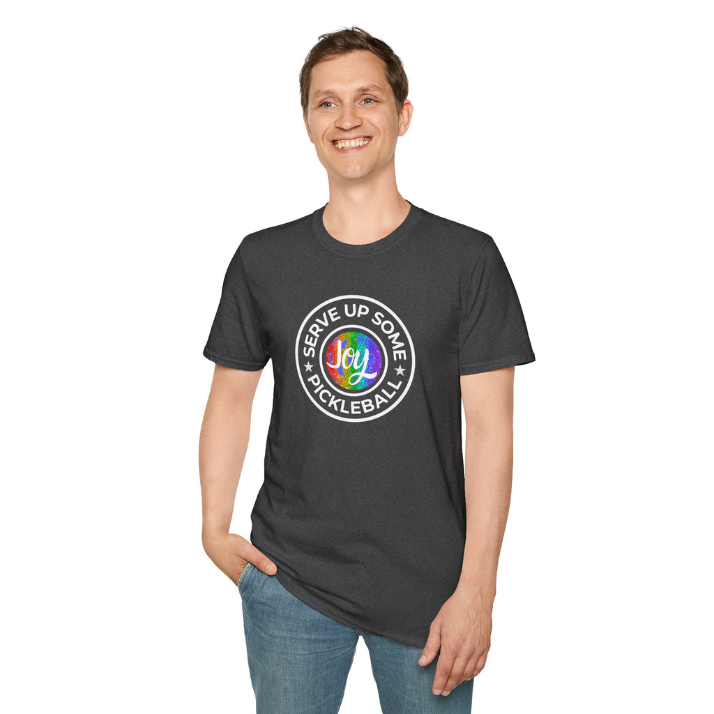 Serve Up Some Pickleball Joy Unisex Softstyle T-Shirt Peamac Tees LGBTQ2 Boutique