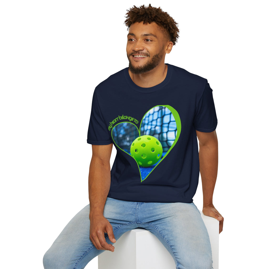 Relaxed Fit, Moisture Wicking Performance Tee | My Heart Belongs To Pickleball | Unisex T-Shirt, Lightweight Activewear