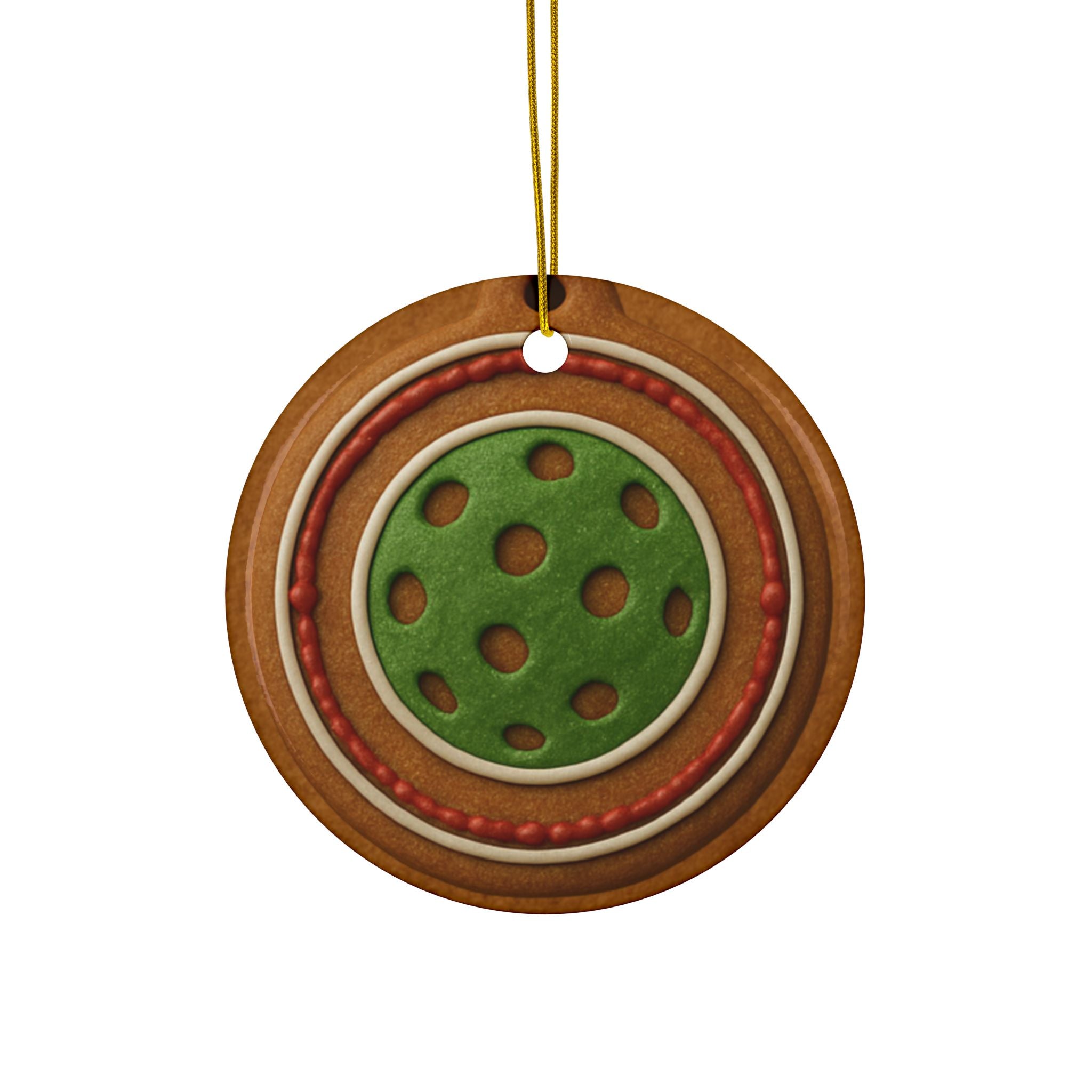 Pickleball Christmas Ornaments | Decorative Gingerbread Style | Festive Holiday Decor | Gift for Pickler Friends & Family