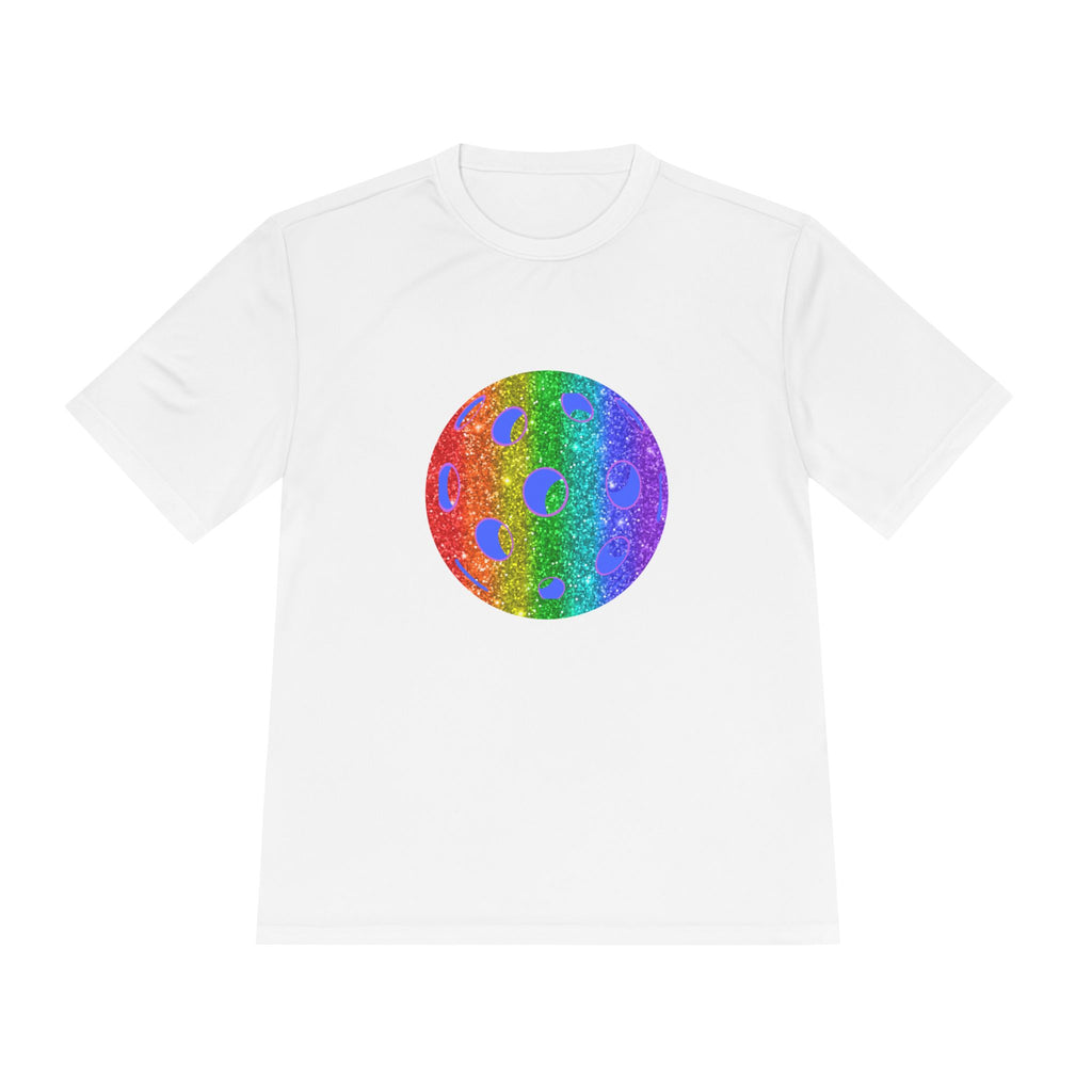 Sparkle Loud and Proud Moisture Wicking Pride T-shirt | Pickleball Tee for Men & Women | Gift for the LGBTQ2 Community