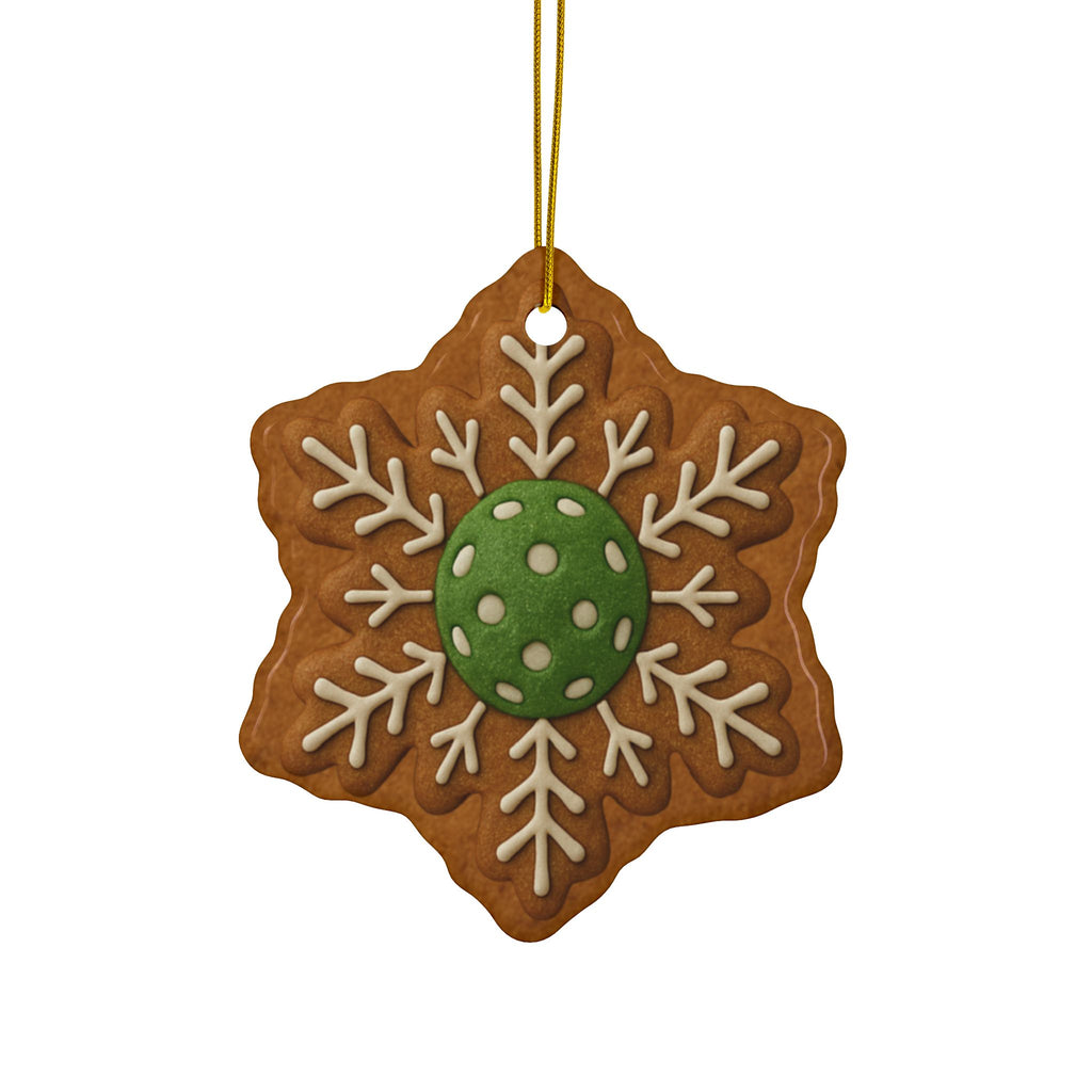 Pickleball Christmas Ornaments | Decorative Gingerbread Style | Festive Holiday Decor | Gift for Pickler Friends & Family