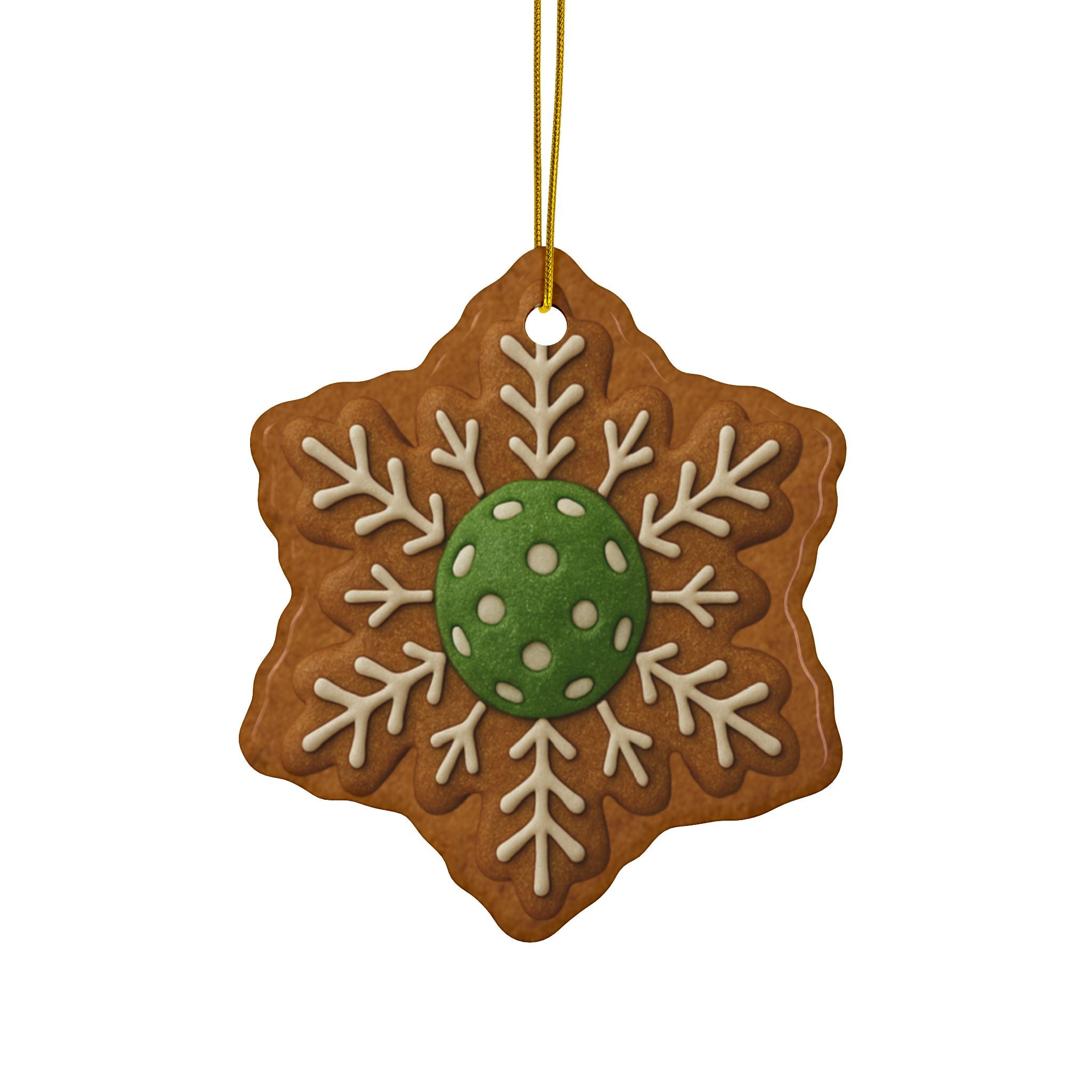 Pickleball Christmas Ornaments | Decorative Gingerbread Style | Festive Holiday Decor | Gift for Pickler Friends & Family