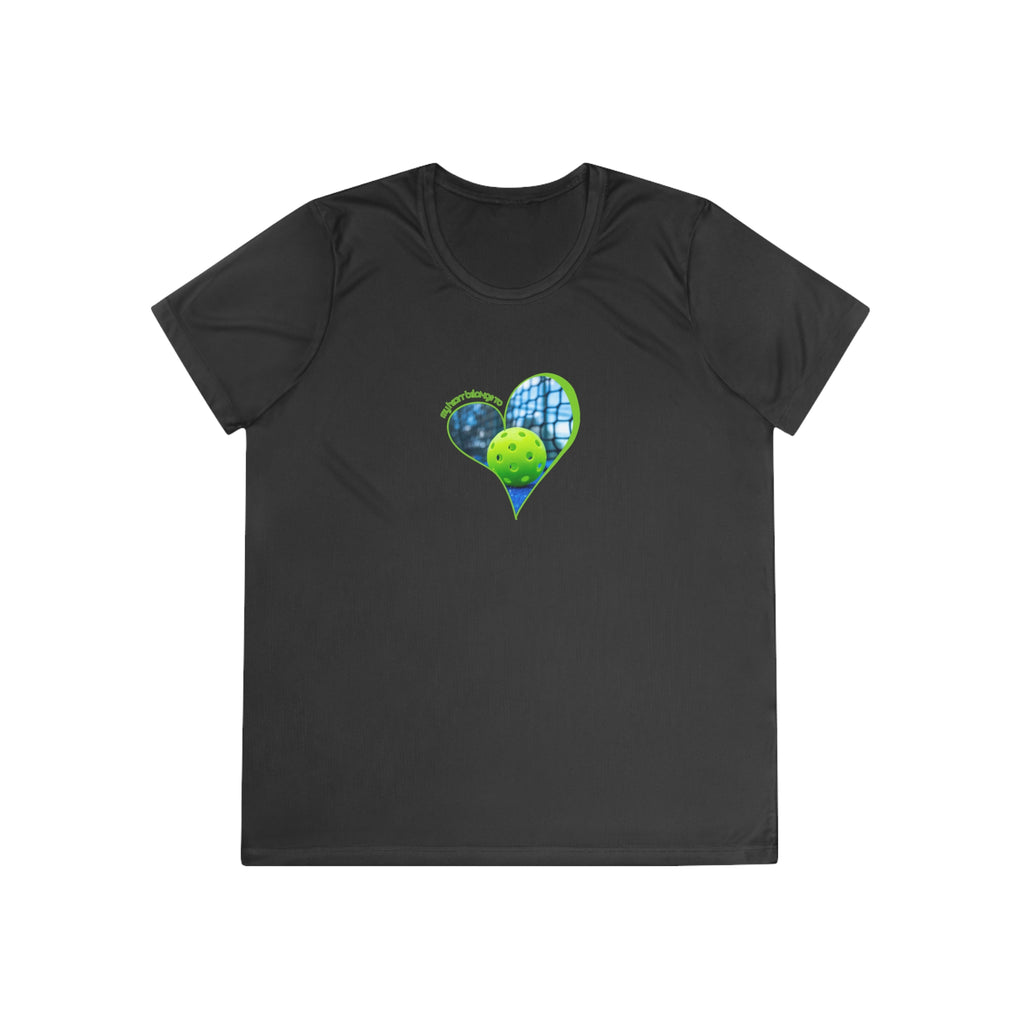 Moisture Wicking Performance Tee, My Heart Belongs To Pickleball Women's T-Shirt, Lightweight Activewear