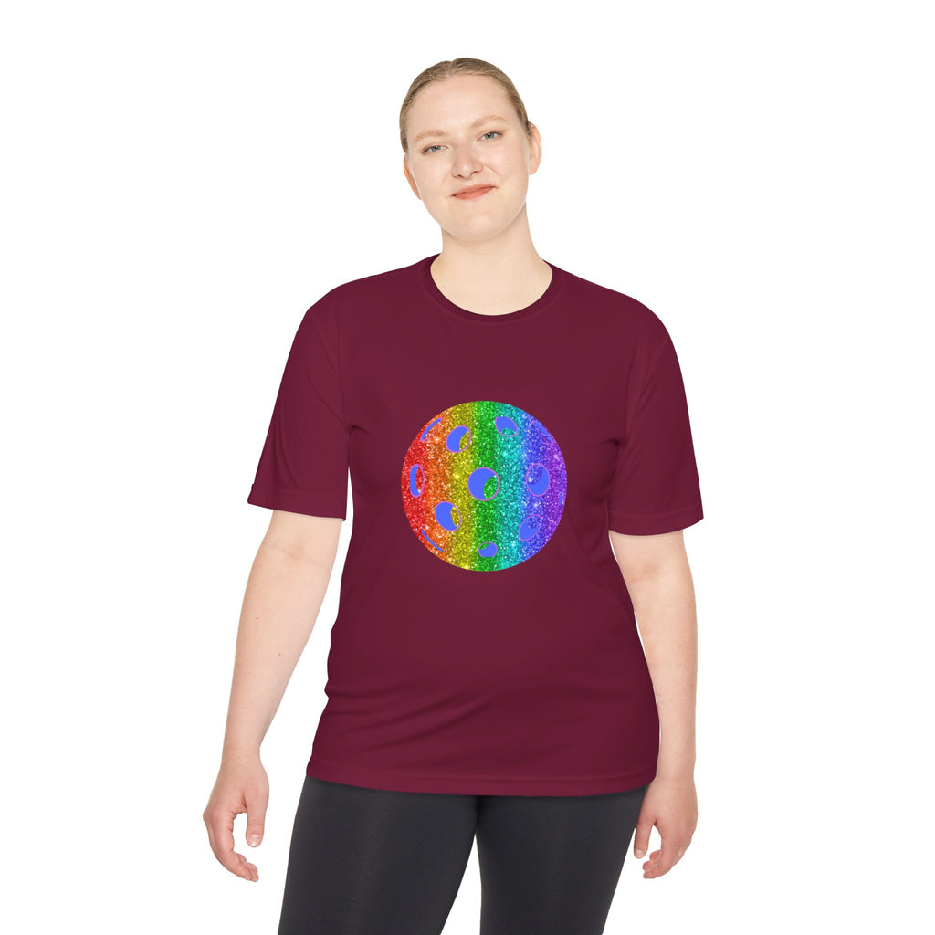 Sparkle Loud and Proud Moisture Wicking Pride T-shirt | Pickleball Tee for Men & Women | Gift for the LGBTQ2 Community