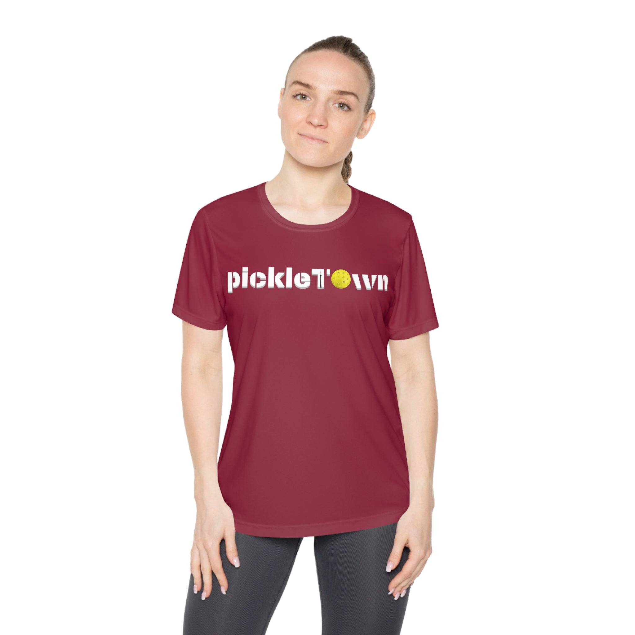 PickleTOwn T-Shirt - Toronto 6ix City Pride Pickleball Tee | CN Tower Sport Apparel Gift Women's Moisture Wicking Shirt