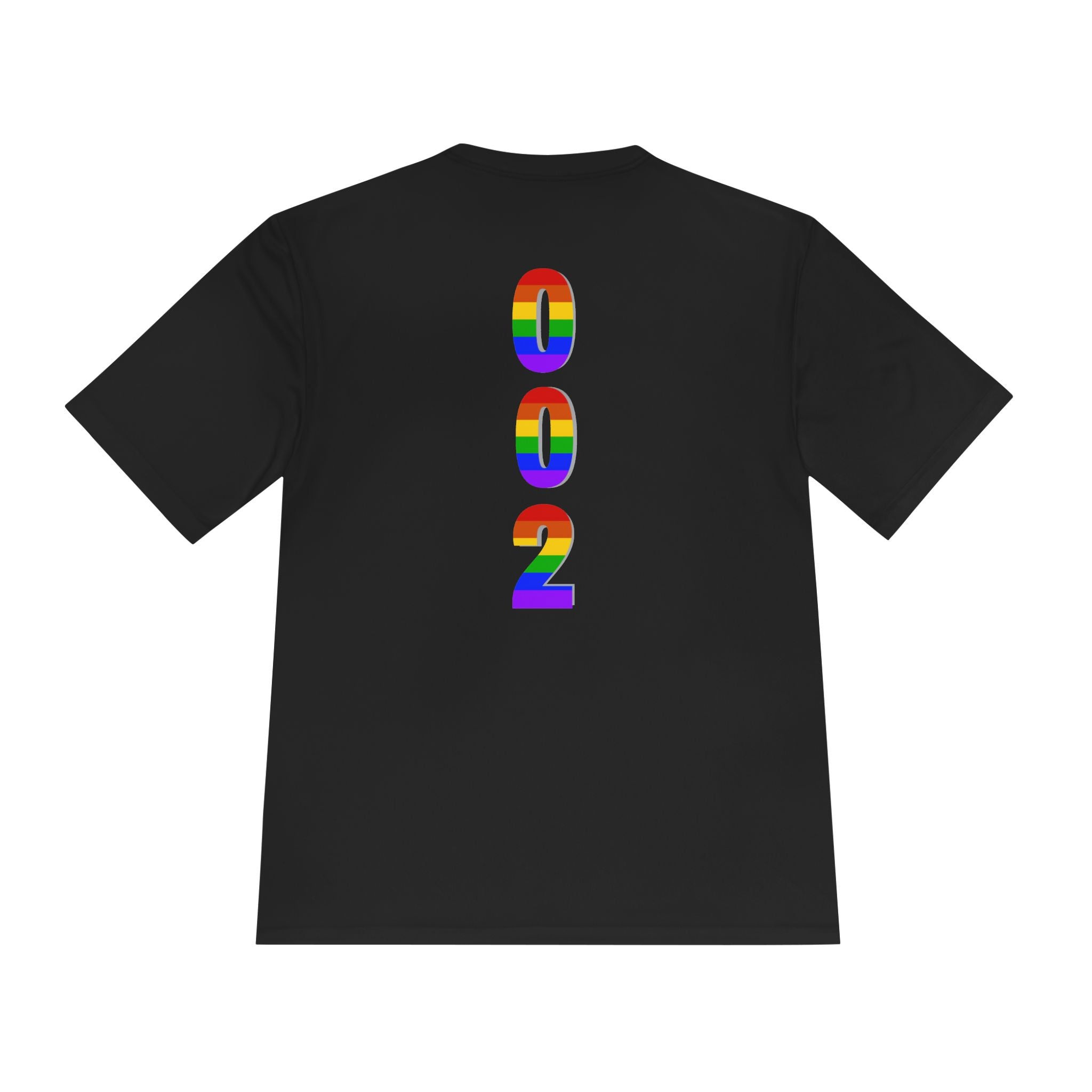 002 Rainbow Pickleball Pride T-Shirt  | Moisture Wicking Performance Tee | LGBTQ2 Edition | Gift for Men & Women