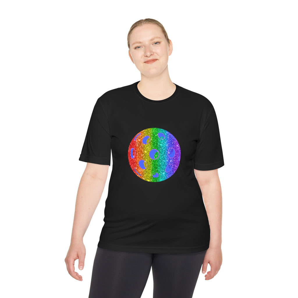 Sparkle Loud and Proud Moisture Wicking Pride T-shirt | Pickleball Tee for Men & Women | Gift for the LGBTQ2 Community