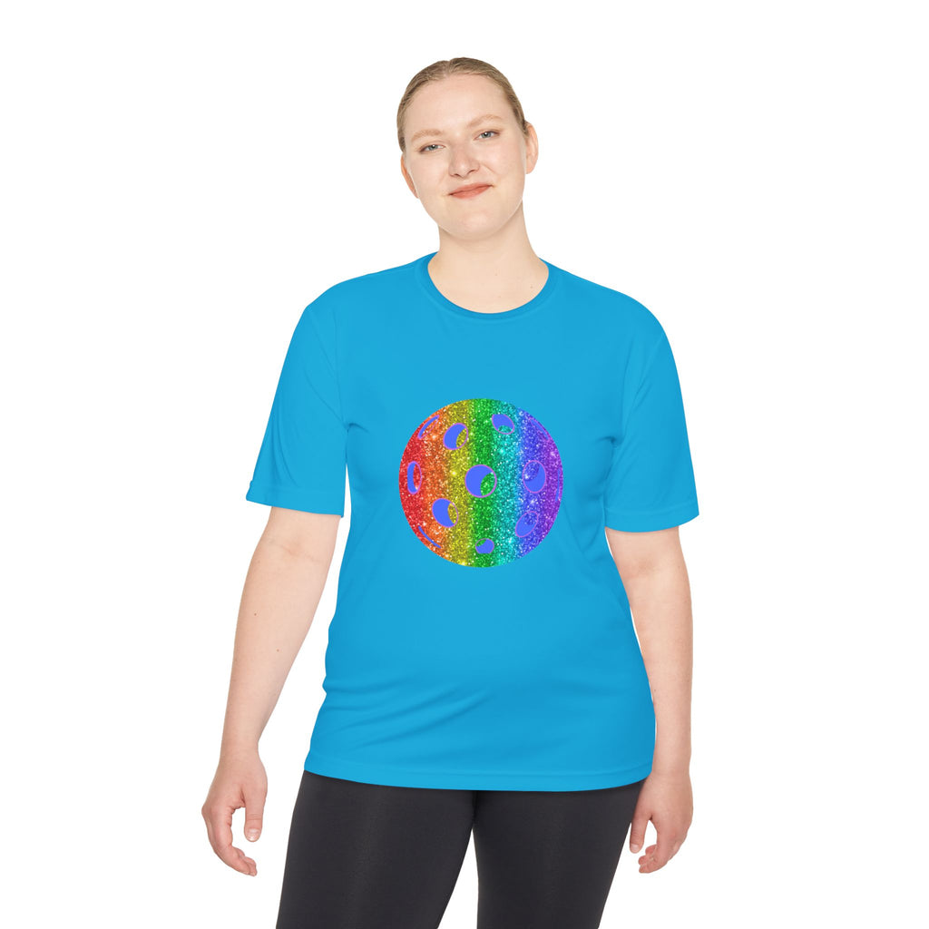 Sparkle Loud and Proud Moisture Wicking Pride T-shirt | Pickleball Tee for Men & Women | Gift for the LGBTQ2 Community