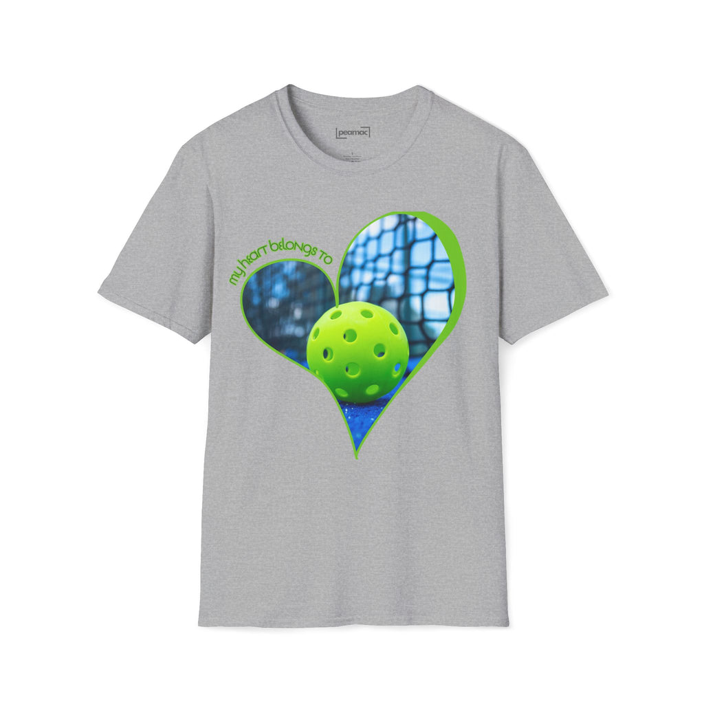 Relaxed Fit, Moisture Wicking Performance Tee | My Heart Belongs To Pickleball | Unisex T-Shirt, Lightweight Activewear