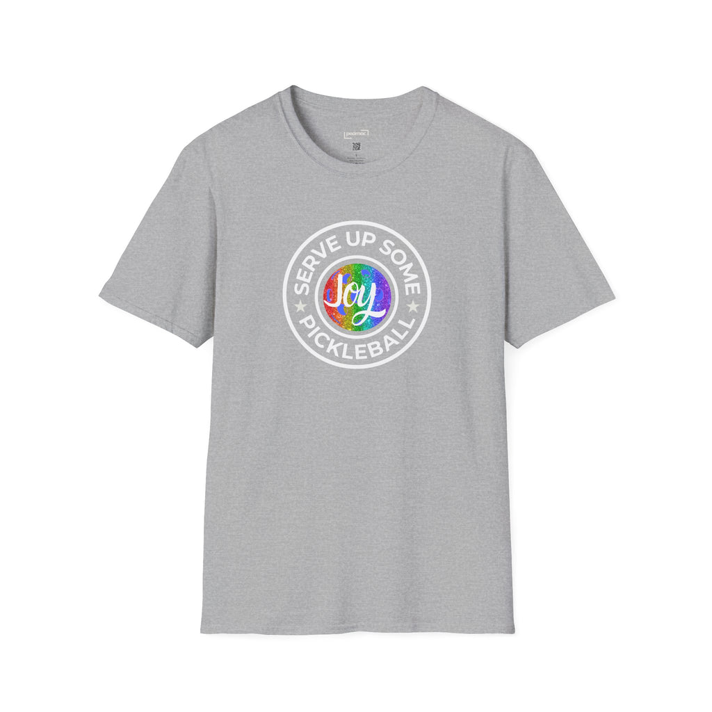 Serve Up Some Pickleball Joy Unisex Softstyle T-Shirt Peamac Tees LGBTQ2 Boutique