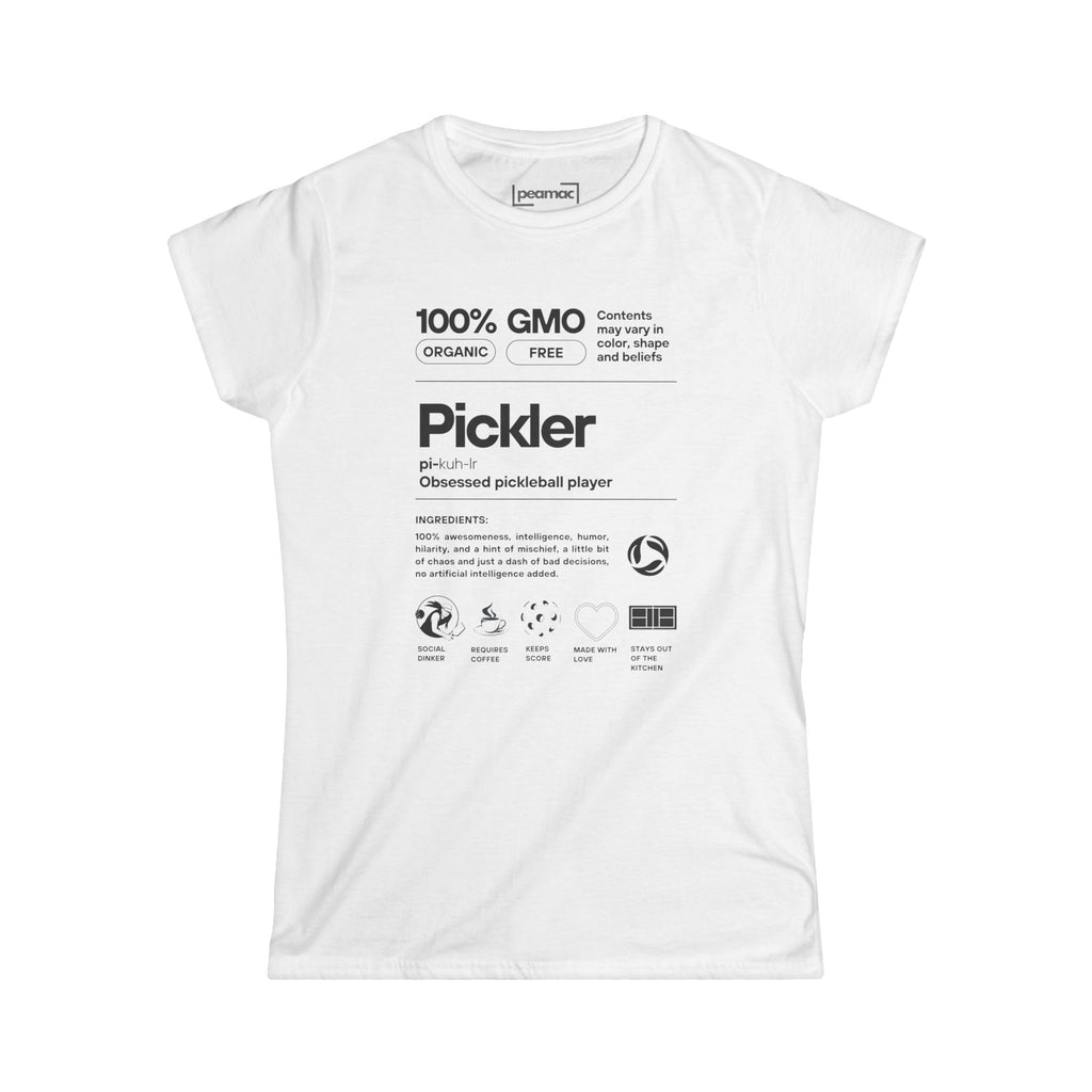 Women's Pickleball T-Shirt | Pickler Funny Definitions | Lightweight Semi-Fitted Cotton Activewear | Gift for Players & Fans