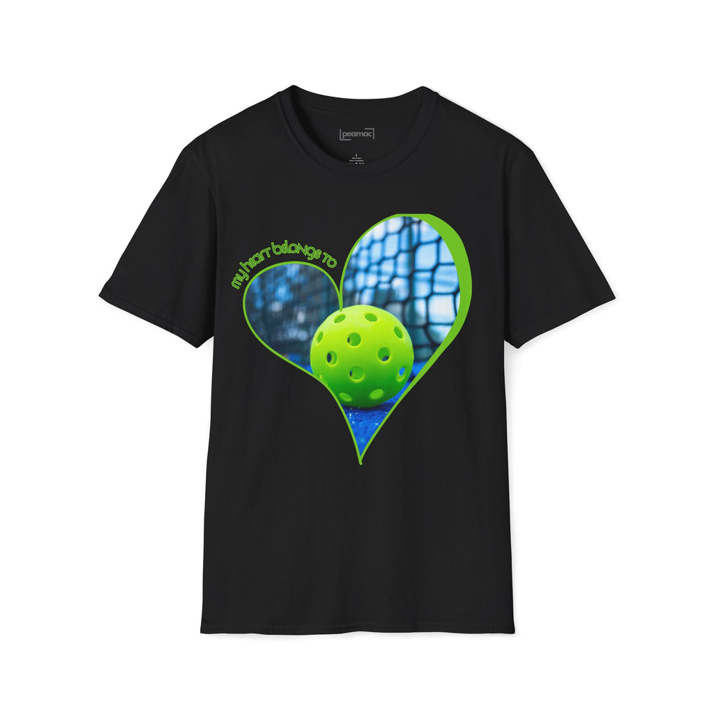 Relaxed Fit, Moisture Wicking Performance Tee | My Heart Belongs To Pickleball | Unisex T-Shirt, Lightweight Activewear