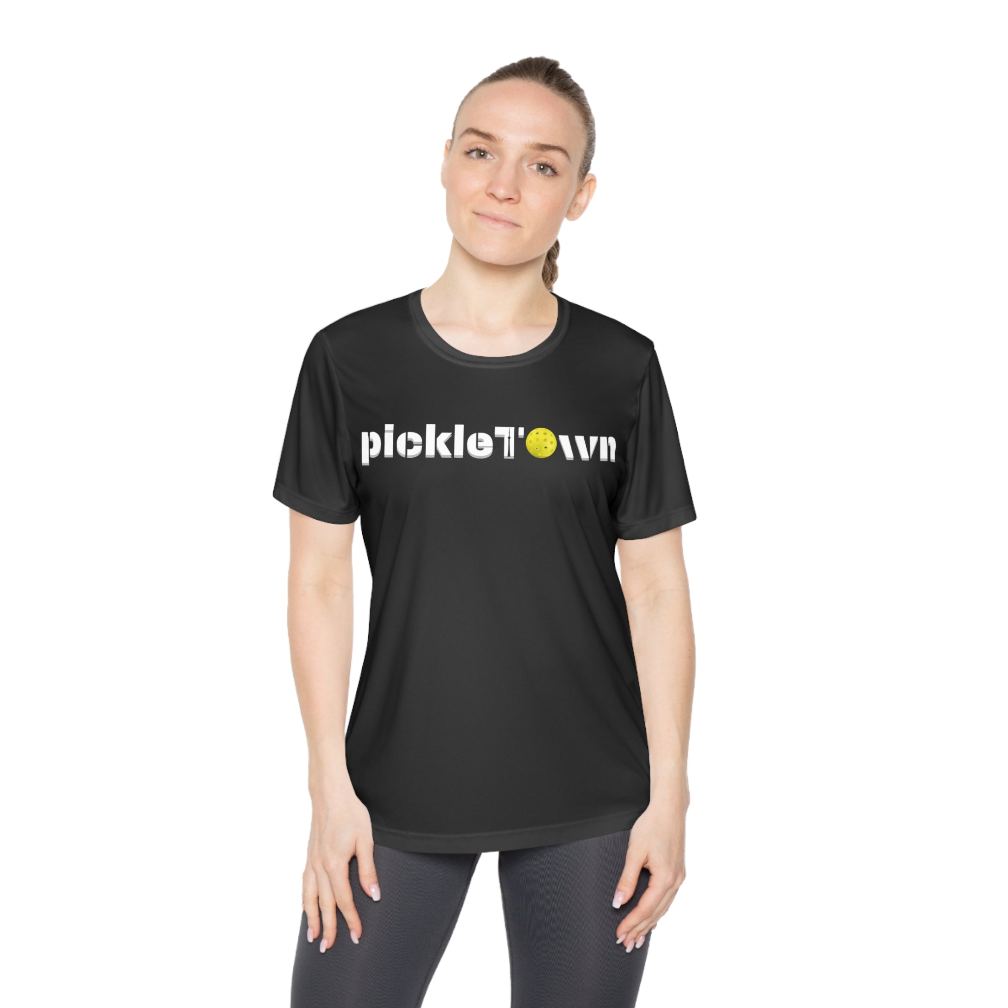 PickleTOwn T-Shirt - Toronto 6ix City Pride Pickleball Tee | CN Tower Sport Apparel Gift Women's Moisture Wicking Shirt