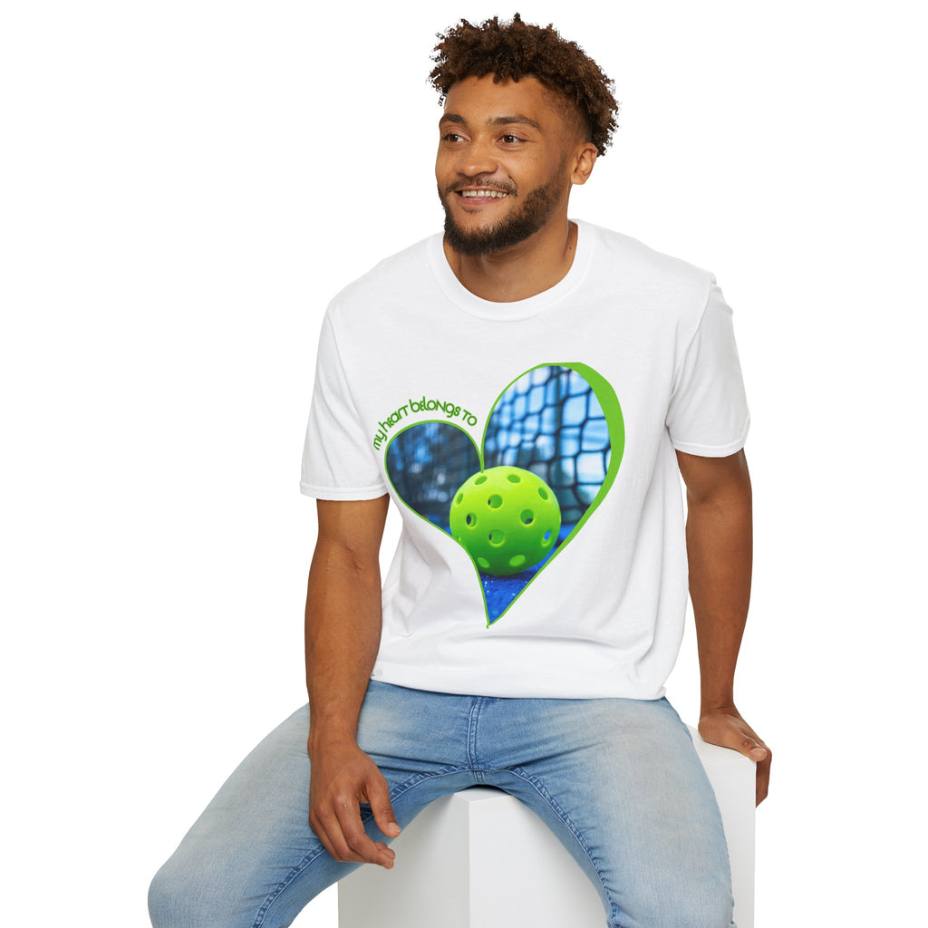 Relaxed Fit, Moisture Wicking Performance Tee | My Heart Belongs To Pickleball | Unisex T-Shirt, Lightweight Activewear