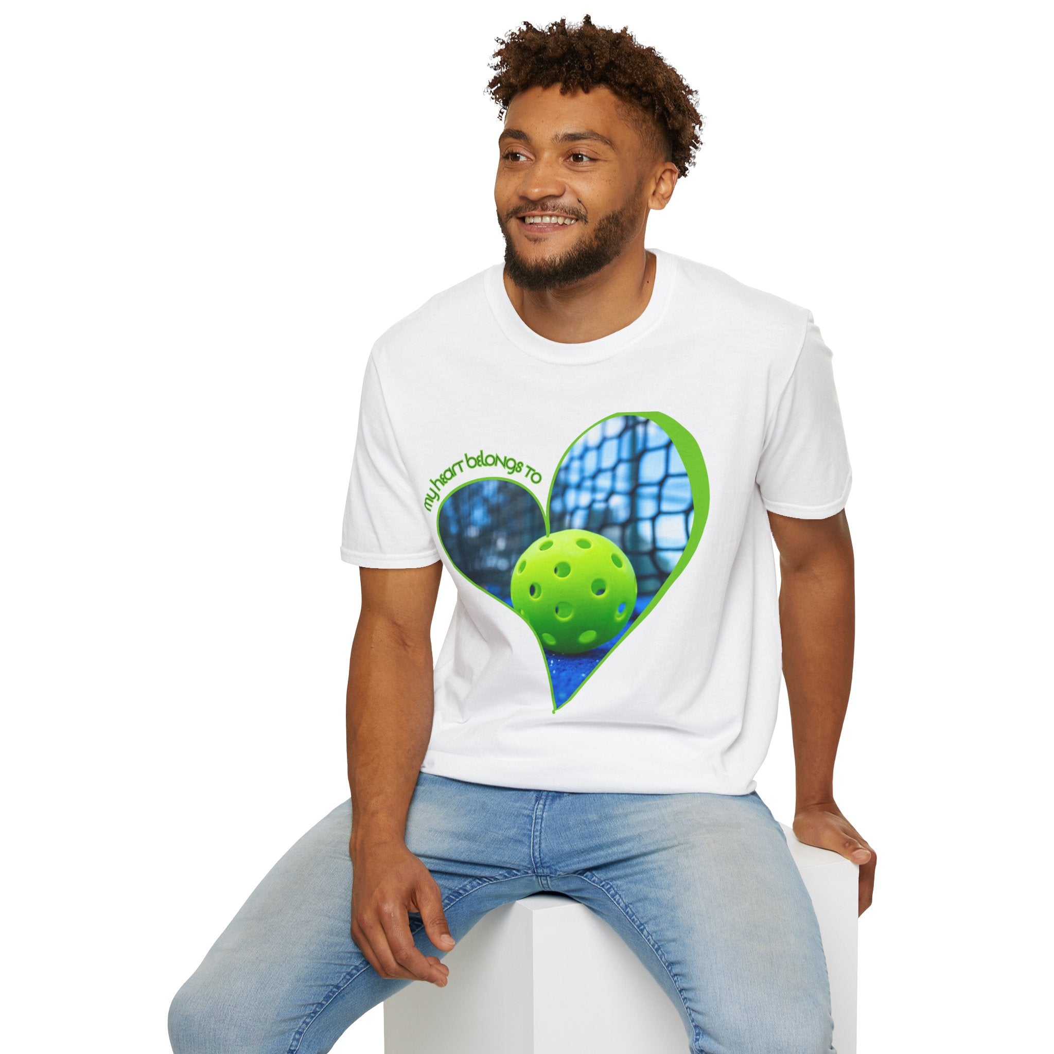 Relaxed Fit, Moisture Wicking Performance Tee | My Heart Belongs To Pickleball | Unisex T-Shirt, Lightweight Activewear