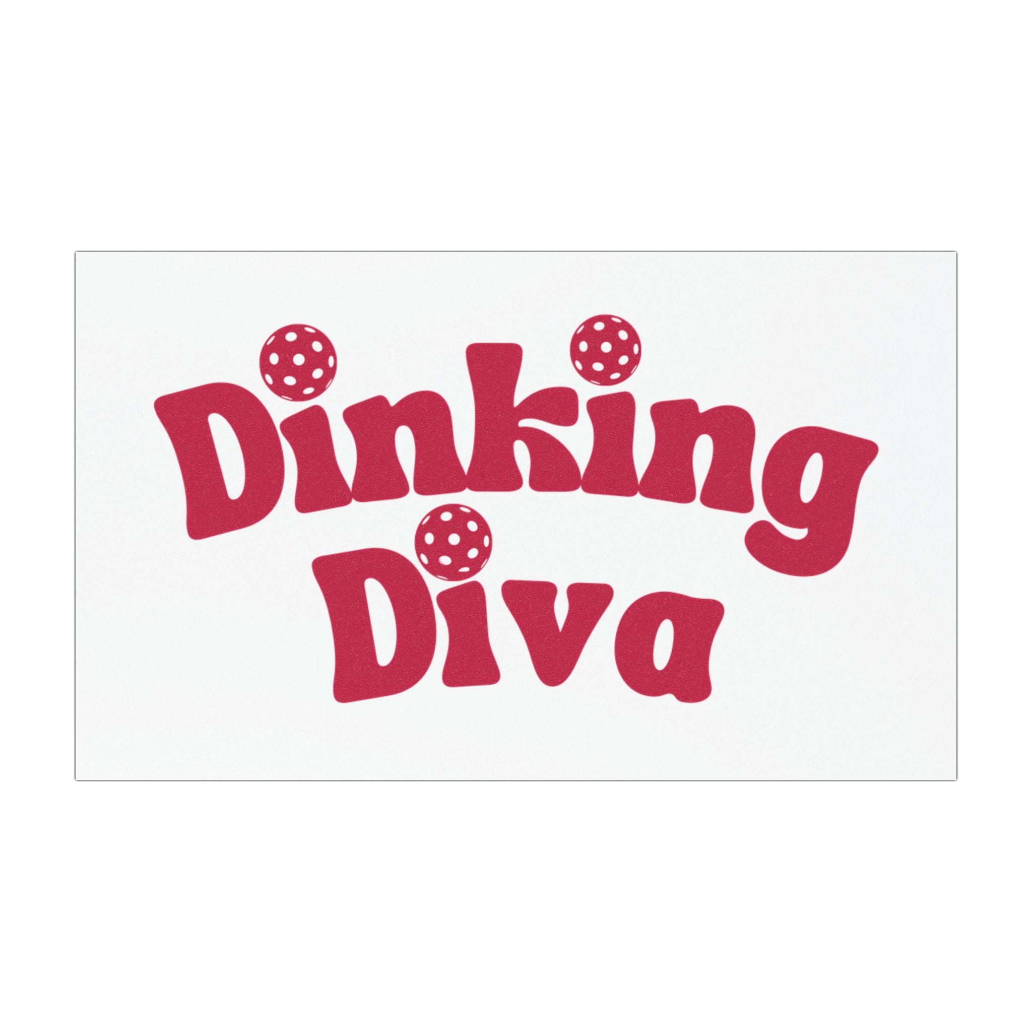 Dinking Diva Car Magnets | Fun Automotive Accessories, Gifts for Pickleball Lovers, Playful Dinking Design by PeaMac Tees