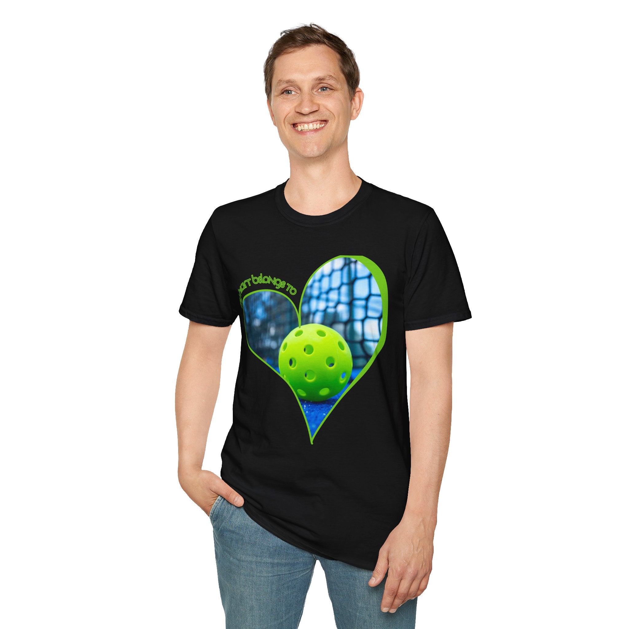Relaxed Fit, Moisture Wicking Performance Tee | My Heart Belongs To Pickleball | Unisex T-Shirt, Lightweight Activewear