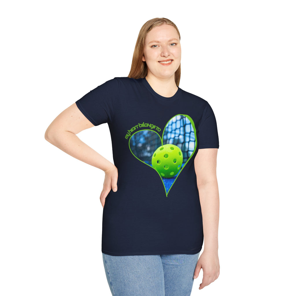 Relaxed Fit, Moisture Wicking Performance Tee | My Heart Belongs To Pickleball | Unisex T-Shirt, Lightweight Activewear